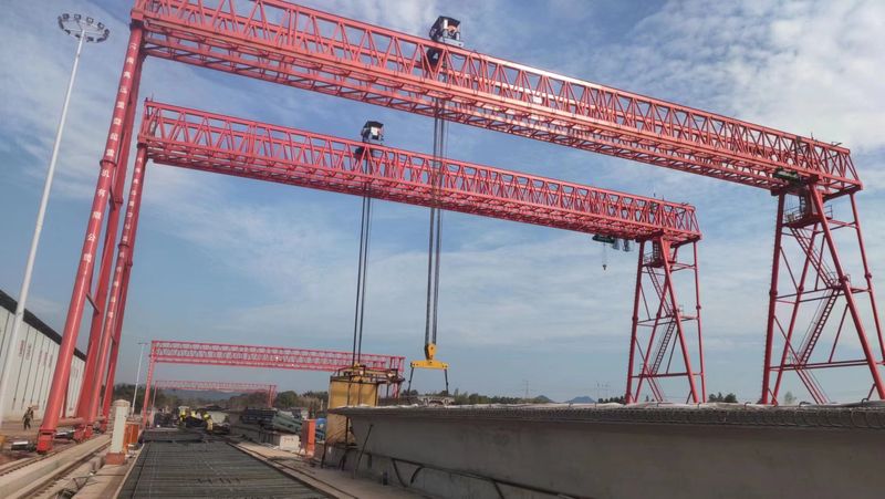 湖南株洲醴娄高速MG100/10T-43M-14M龙门吊MH10T-40M-9M电动葫芦龙门吊